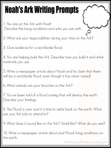 Noah Writing Prompts